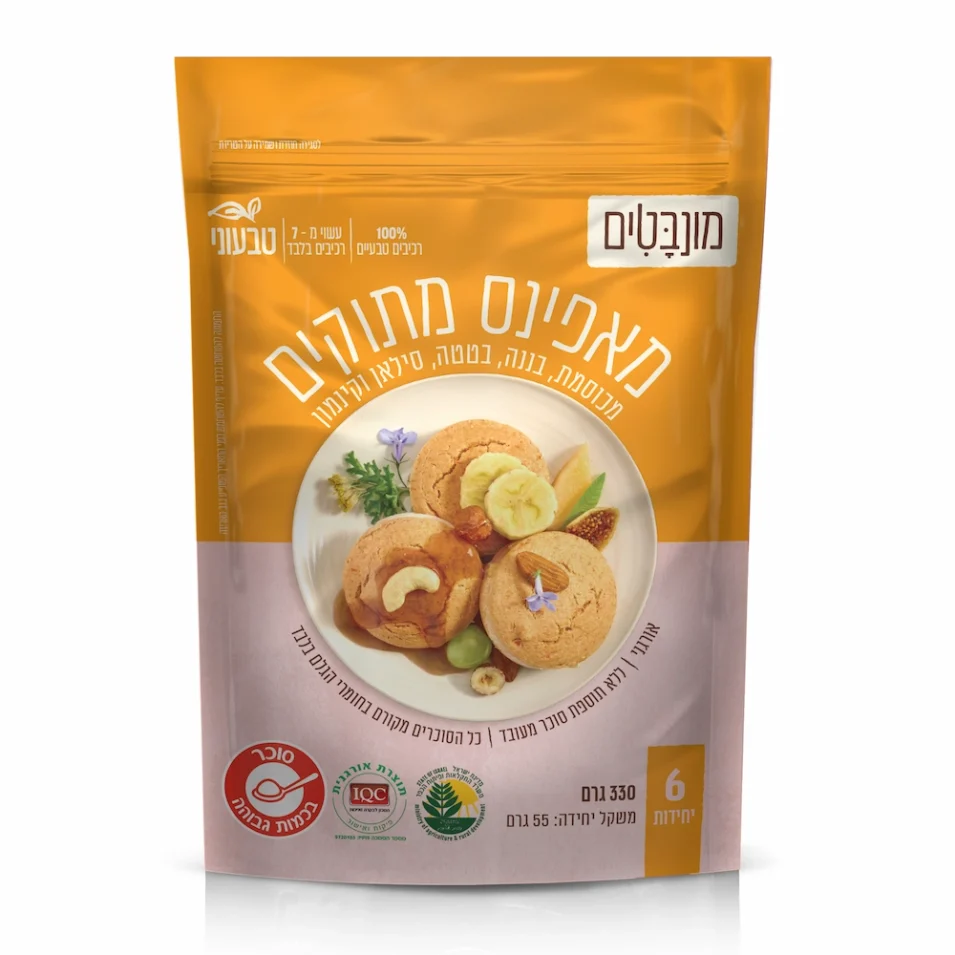 מאפינס כוסמת בננה ובטטה - מארז 5 חבילות